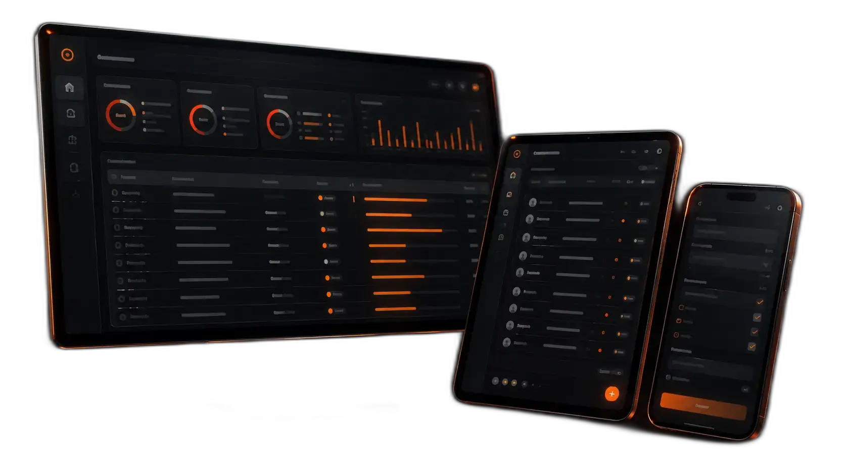 Plataforma de gestión accesible desde escritorio, tableta y móvil